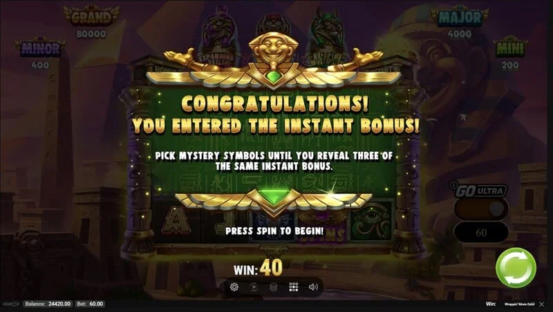 Wrappin' More Gold - pokretanje ugrađene runde